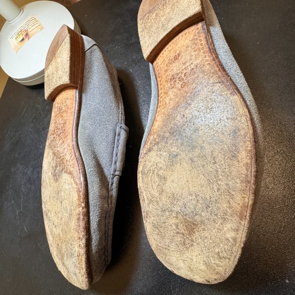 Gucci size 10 blue/grey suede horsebit slipon loafer shoes - Picture 8 of 15